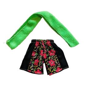 Barbie Doll 90s Tropical Splash Steven Swim Trunk Shorts Towel Ken 11.5" Fashion